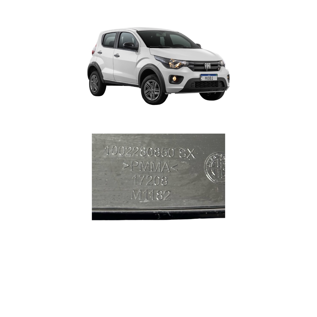 Moldura Acabamento Lanterna Esquerda Mobi 17/24 1002280850 Preto - Imagem 2