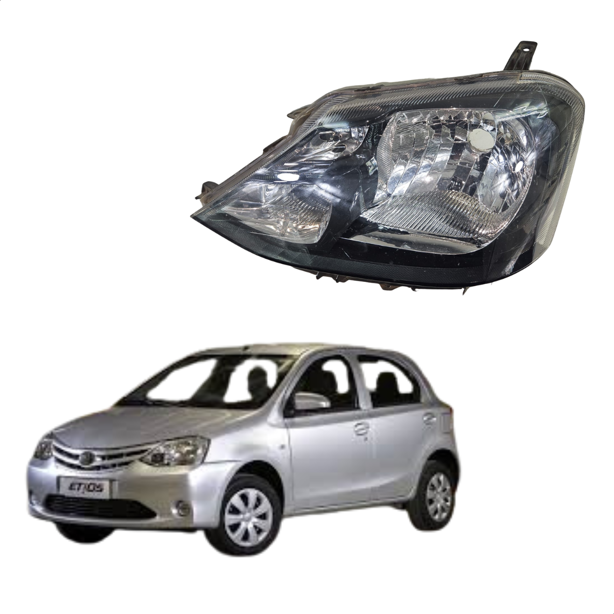 FAROL DIREITO TOYOTA ETIOS 2012/2018 C/DETALHES IN.