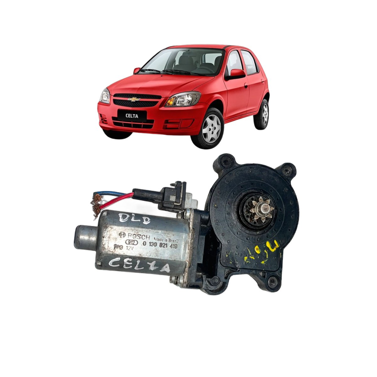 Motor Máquina Vidro Dianteira Direita Elétrica Classic Celta - Imagem 1
