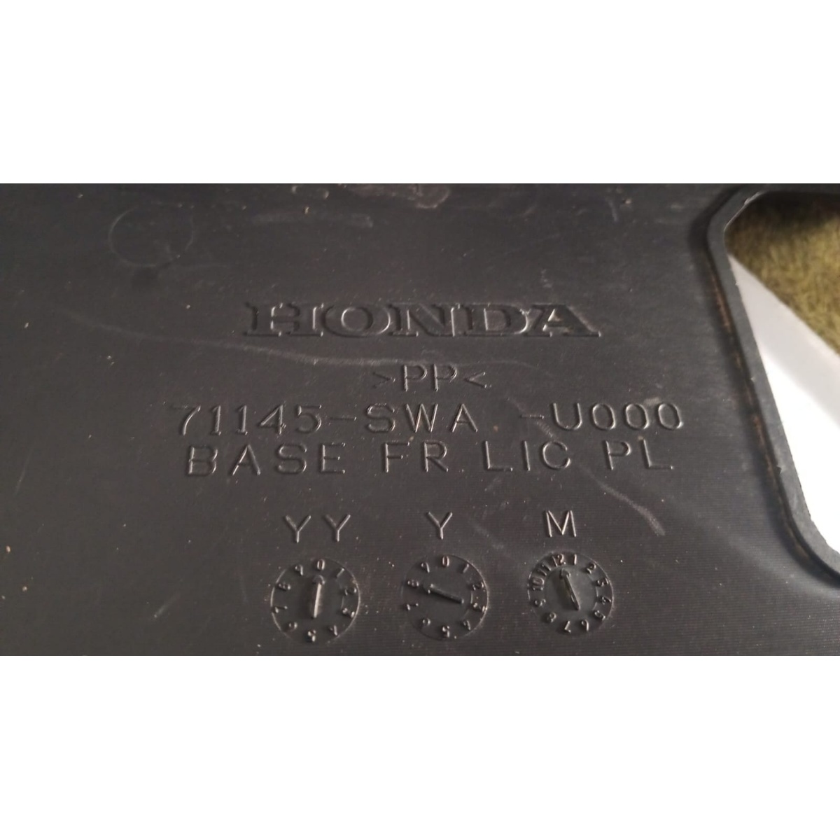 Suporte Da Placa Dianteiro Honda Crv 11/12  Código 7114-5_sw Preto - Imagem 3