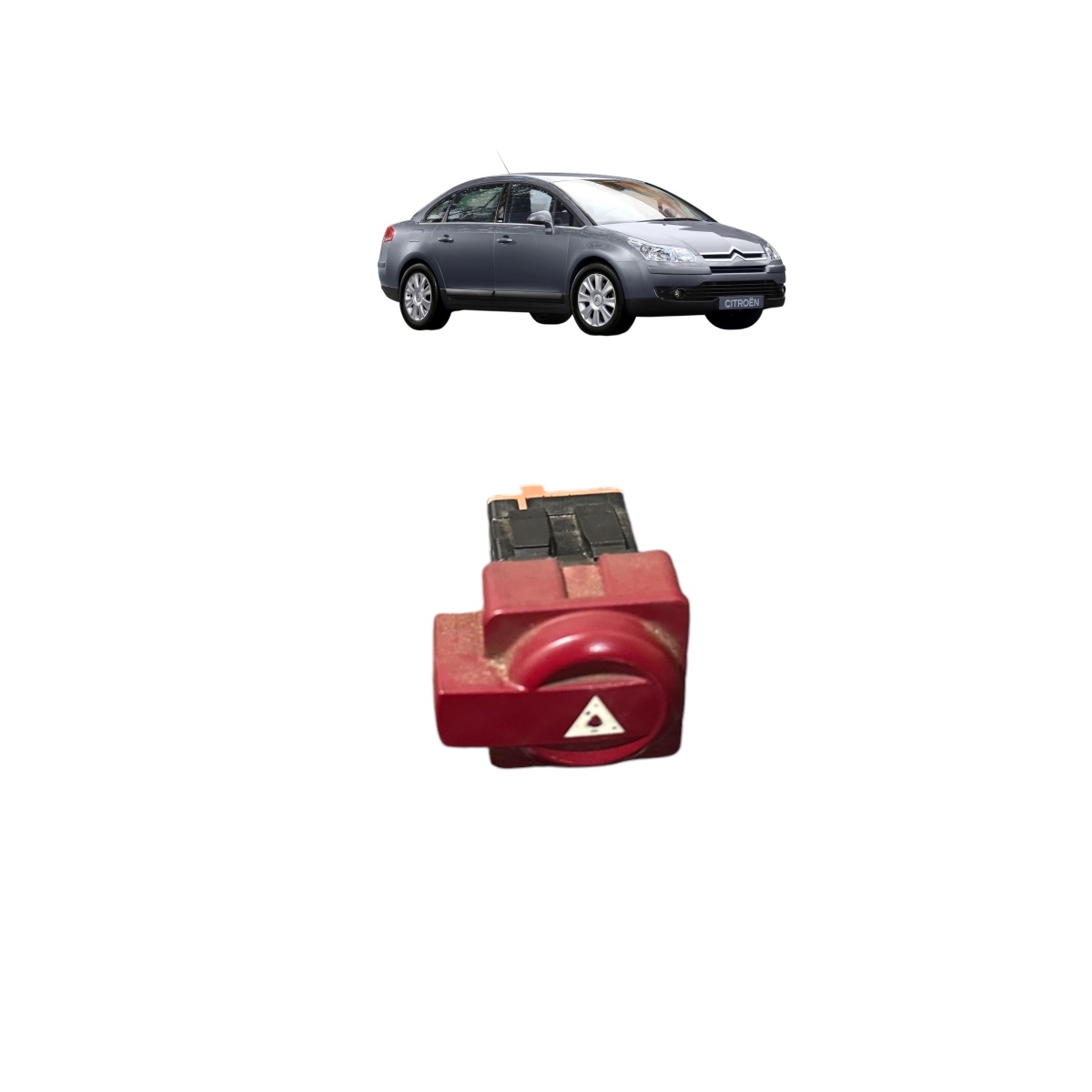 Botão Pisca Alerta Citroen C4 2007 A 2012 Cx31 Vermelho - Imagem 1