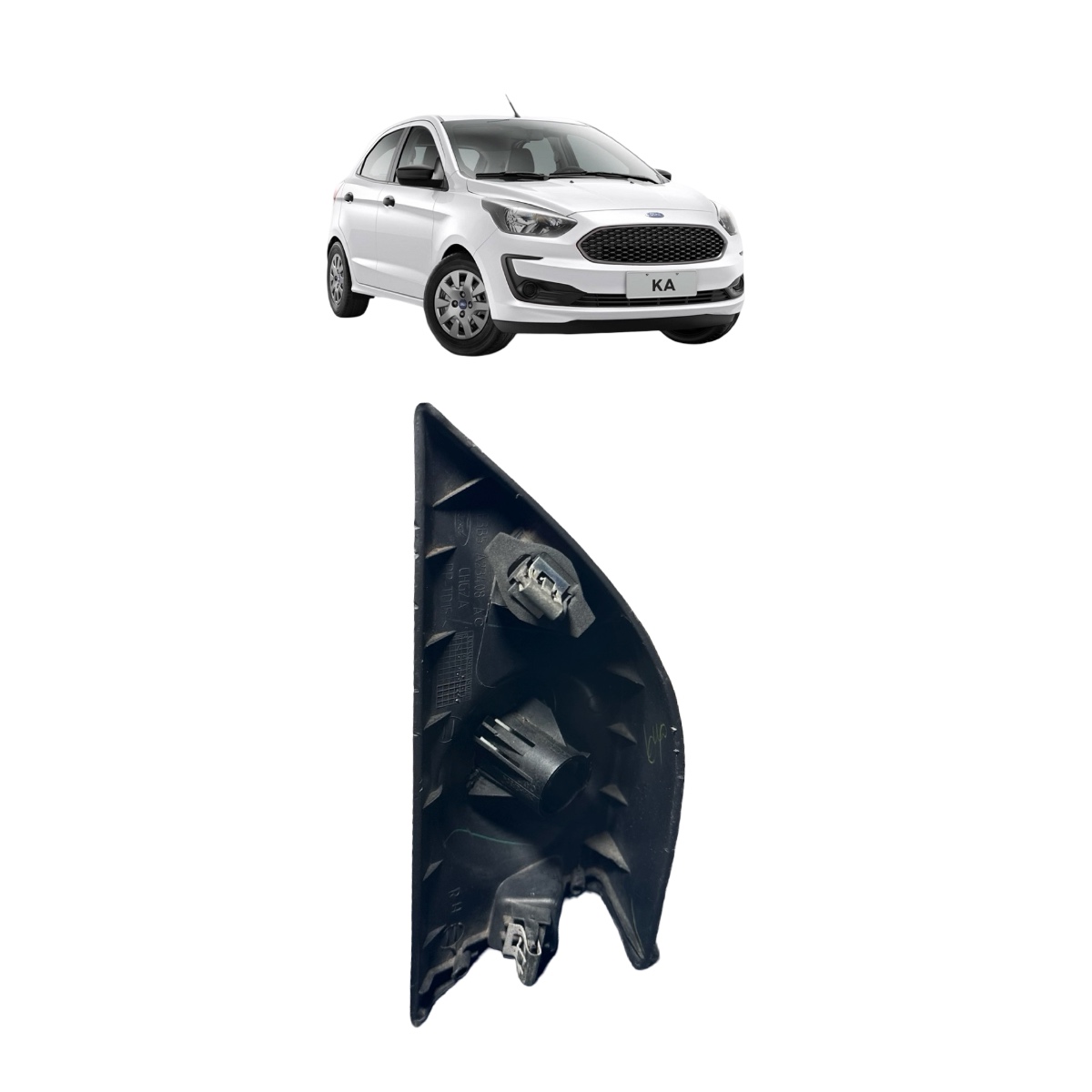 Acabamento Interno Retrovisor Direito Ford Ka 15 E3b5a23408 - Imagem 3