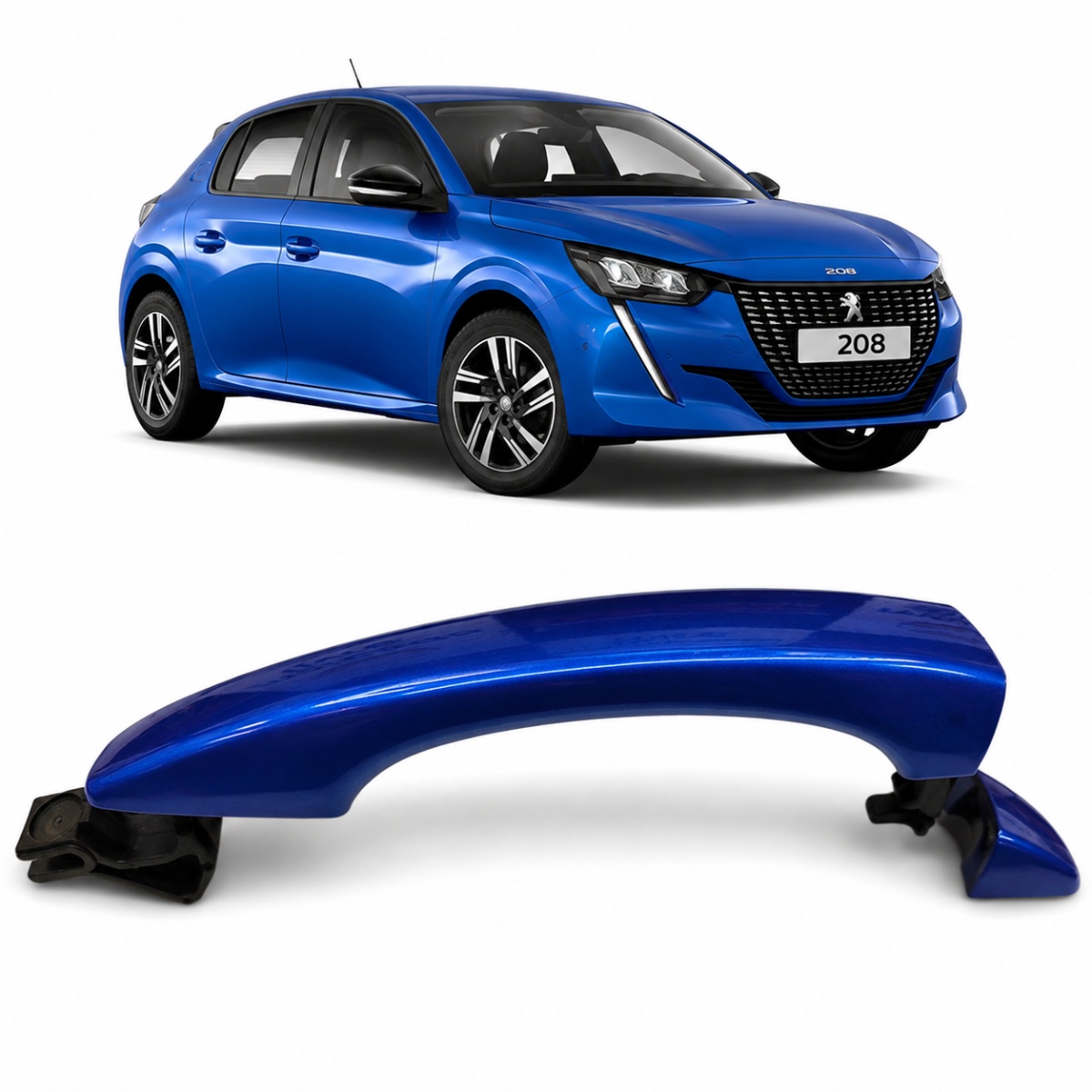 Macaneta Diant Direita Peugeot 208 2020 A 2024 9837365877 Azul Dianteira