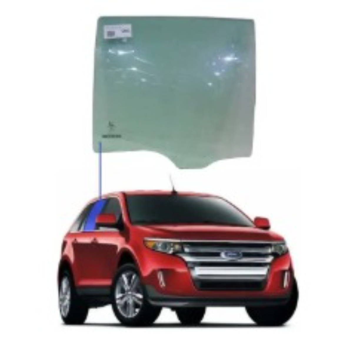 Vidro Porta Traseira Direita Ford Edge 2007 A 2014