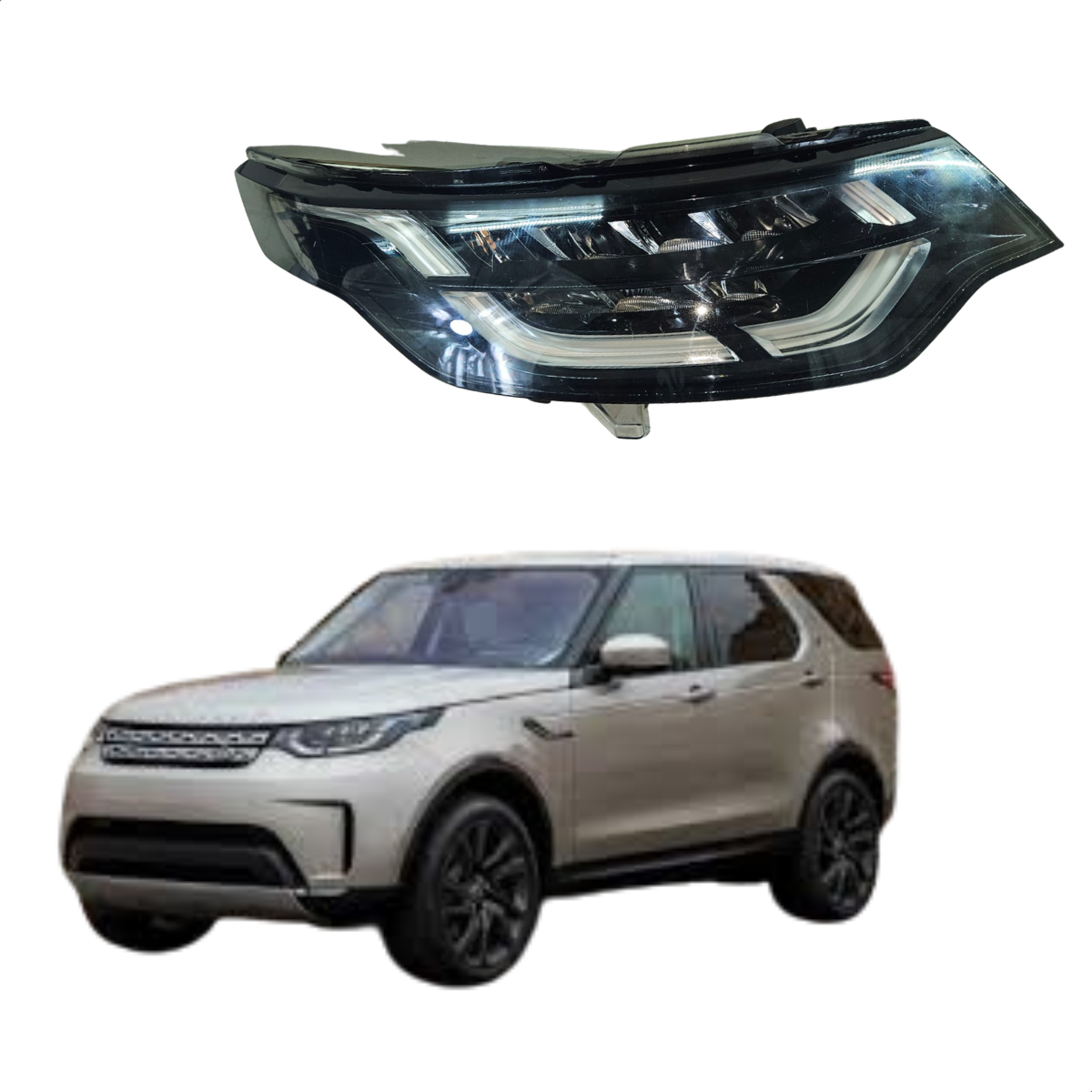 FAROL DIREITO COM LED DISCOVERY 5 2017/2020 C/DETALHES IN.