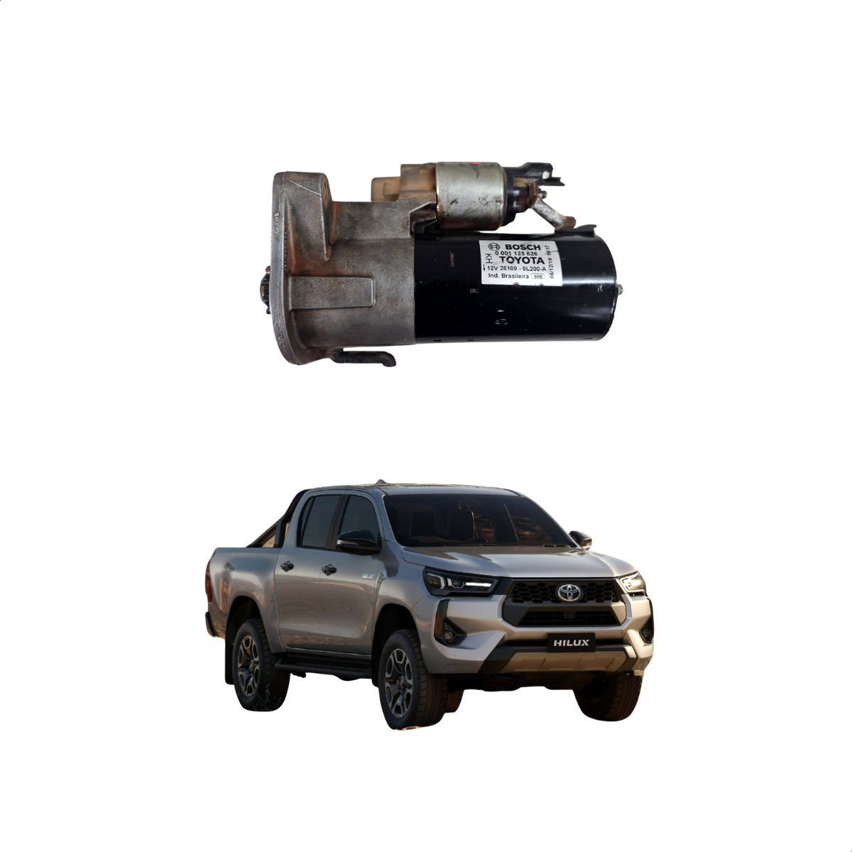 MOTOR DE PARTIDA HILUX/SW4 2016/2025 VX.