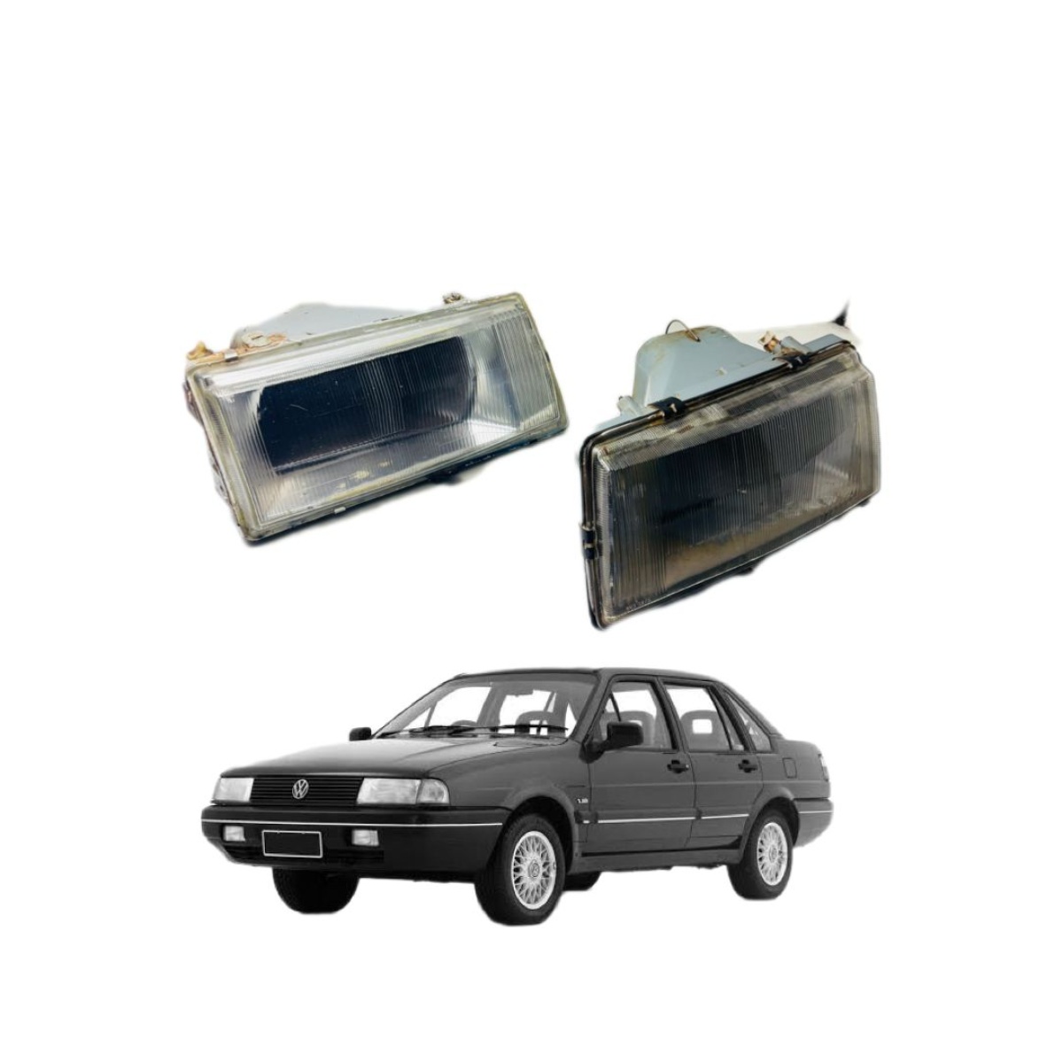 Par de Farol para Volkswagen Santana e Quantum 1991-1997
