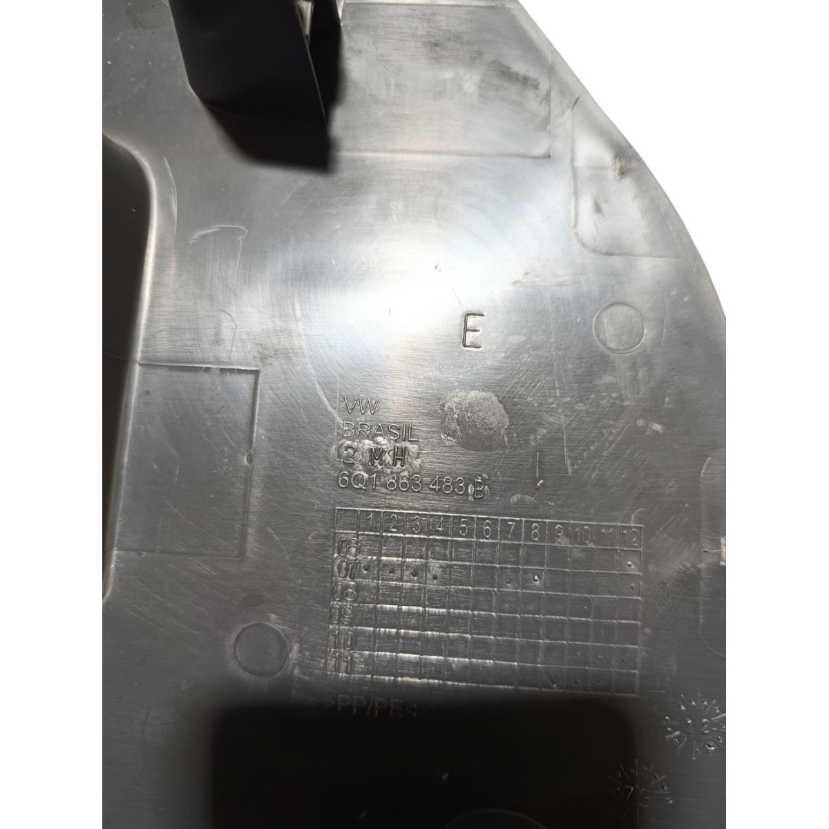 Moldura Soleira Porta Dianteira Esquerda Vw Polo 2008/2014 Prata - Imagem 5