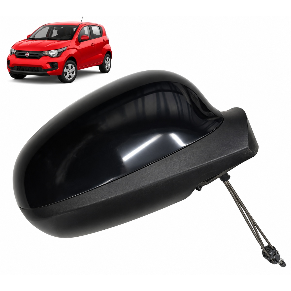 Carcaça Retrovisor Esquerdo Fiat Mobi Manual 2016 A 2026