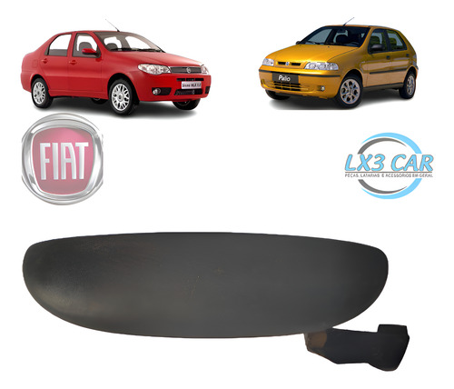 Par De Maçaneta Externa Do Palio Siena 1998 A 2007 Traseira