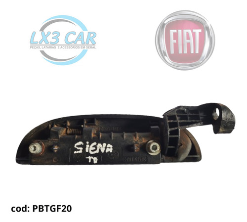 Par De Maçaneta Externa Do Palio Siena 1998 A 2007 Traseira - Imagem 2