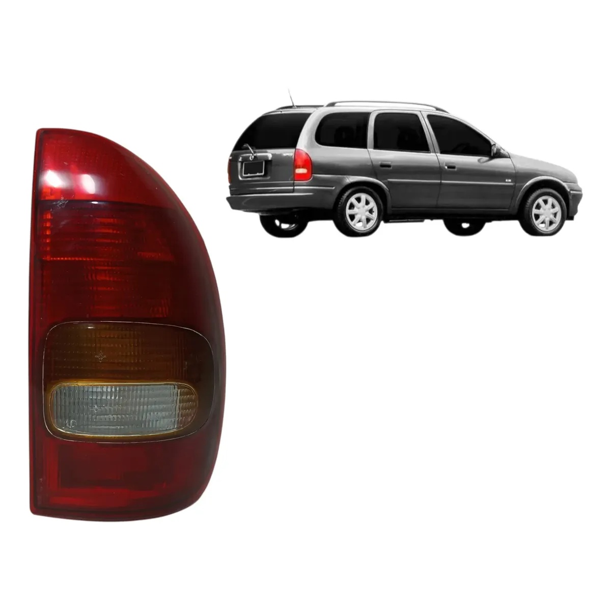 Lanterna Traseira Direita Chevrolet Gm Corsa Wagon 1997 1998 Direito/passageiro Vermelho