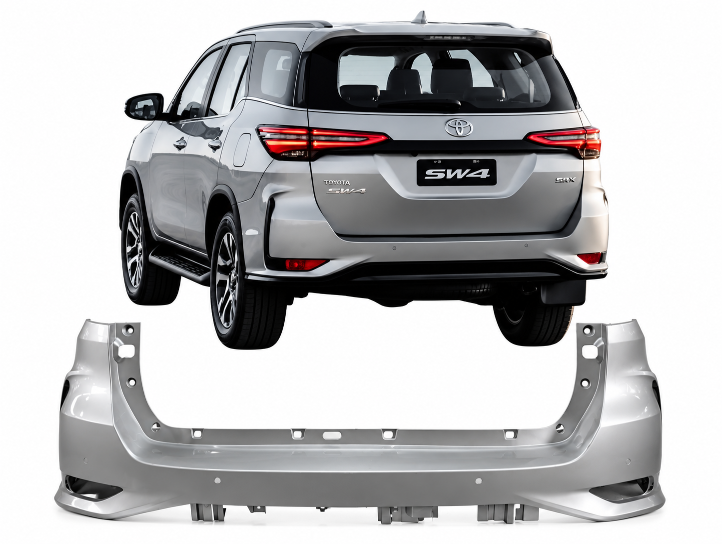 Parachoque Traseiro Hilux Sw4 Diamond 2021 A 2025