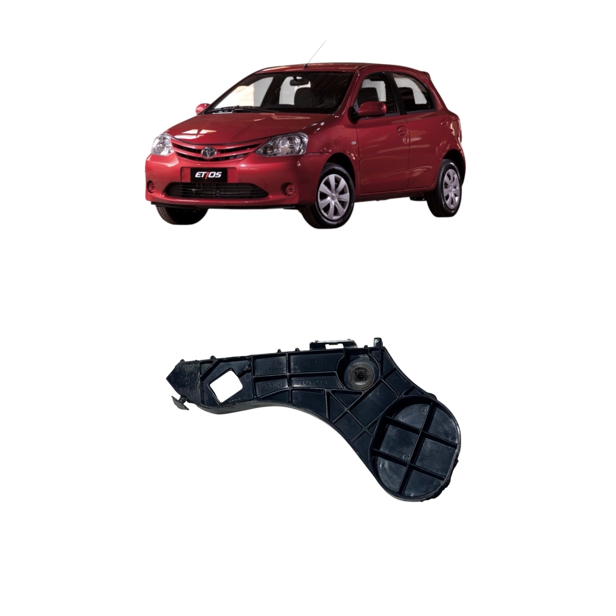 Guia Parachoque traseiro esquerdo Toyota Etios hatch 2013 - Imagem 3