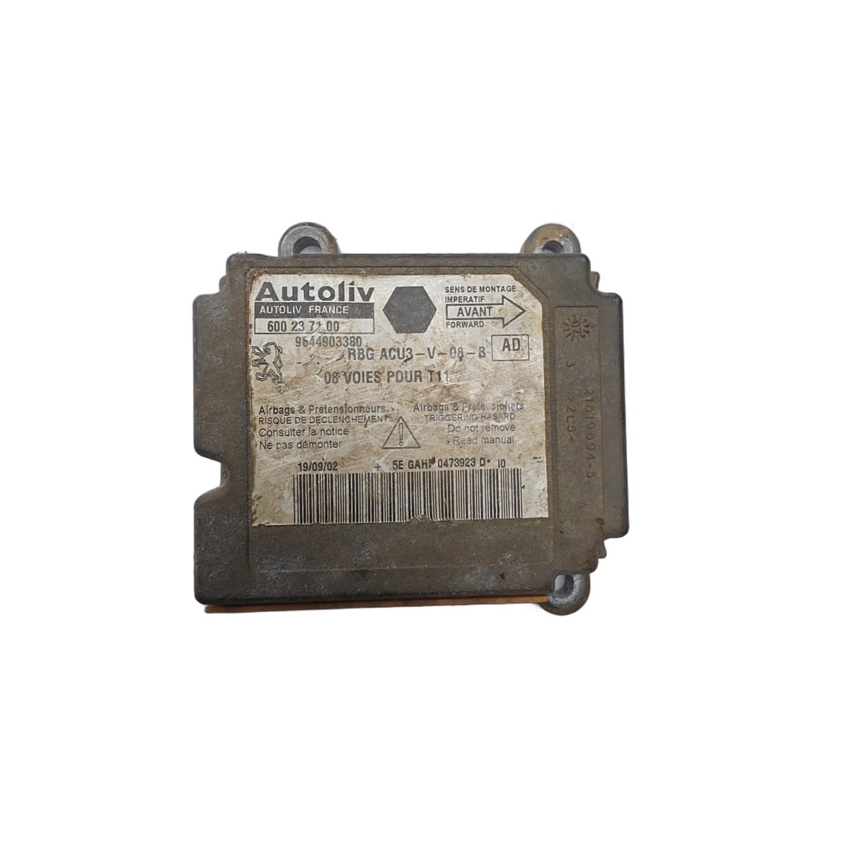 Módulo Central Airbag Peugeot 206 1.0 2003 2004 - Original - Imagem 1