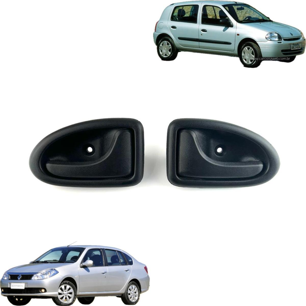 Kit 2 Maçaneta Puxador Interno Porta Clio Symbol 2000 a 2013
