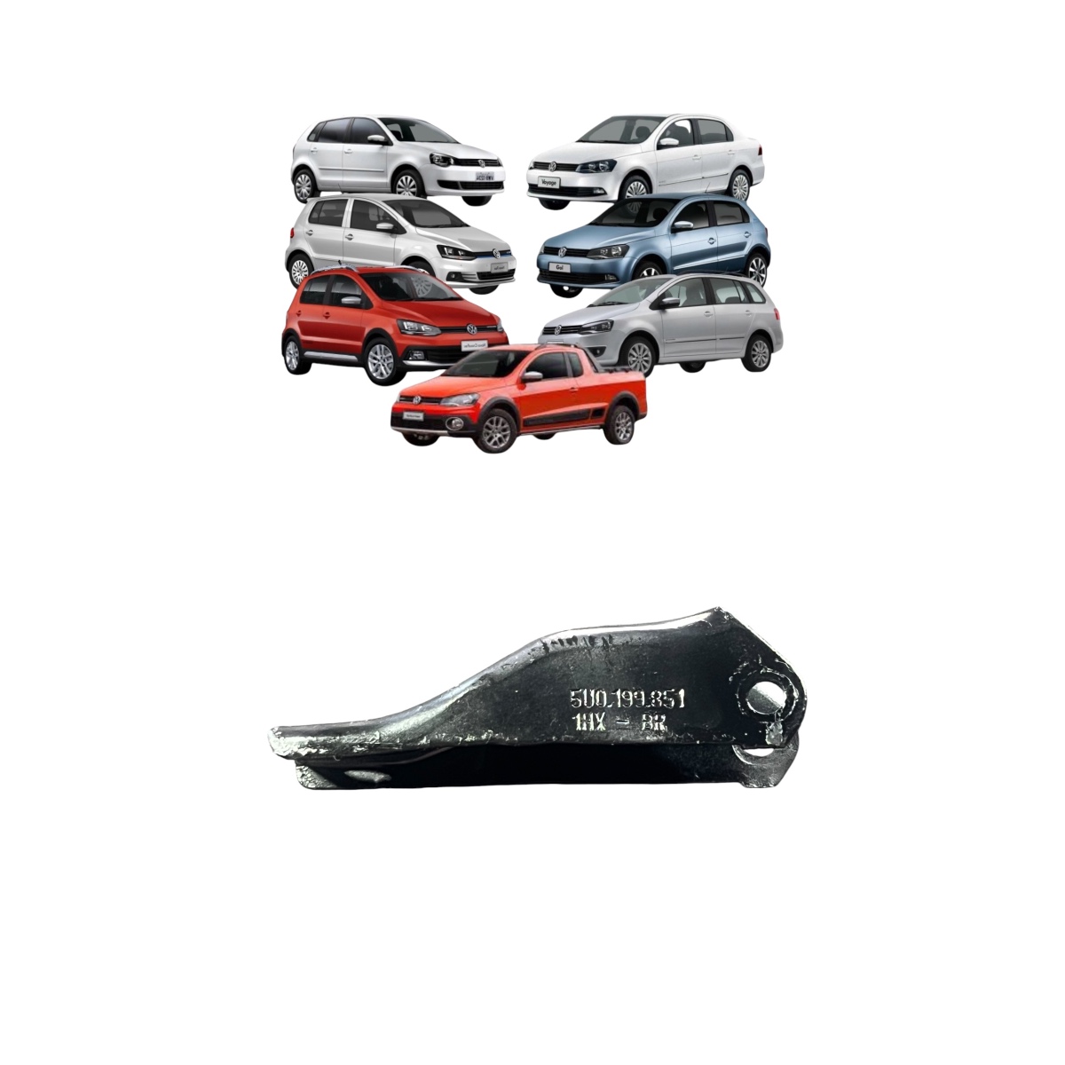 Suporte coxim do câmbio inferior linha Volkswagen G5/fox 1.6 - Imagem 2