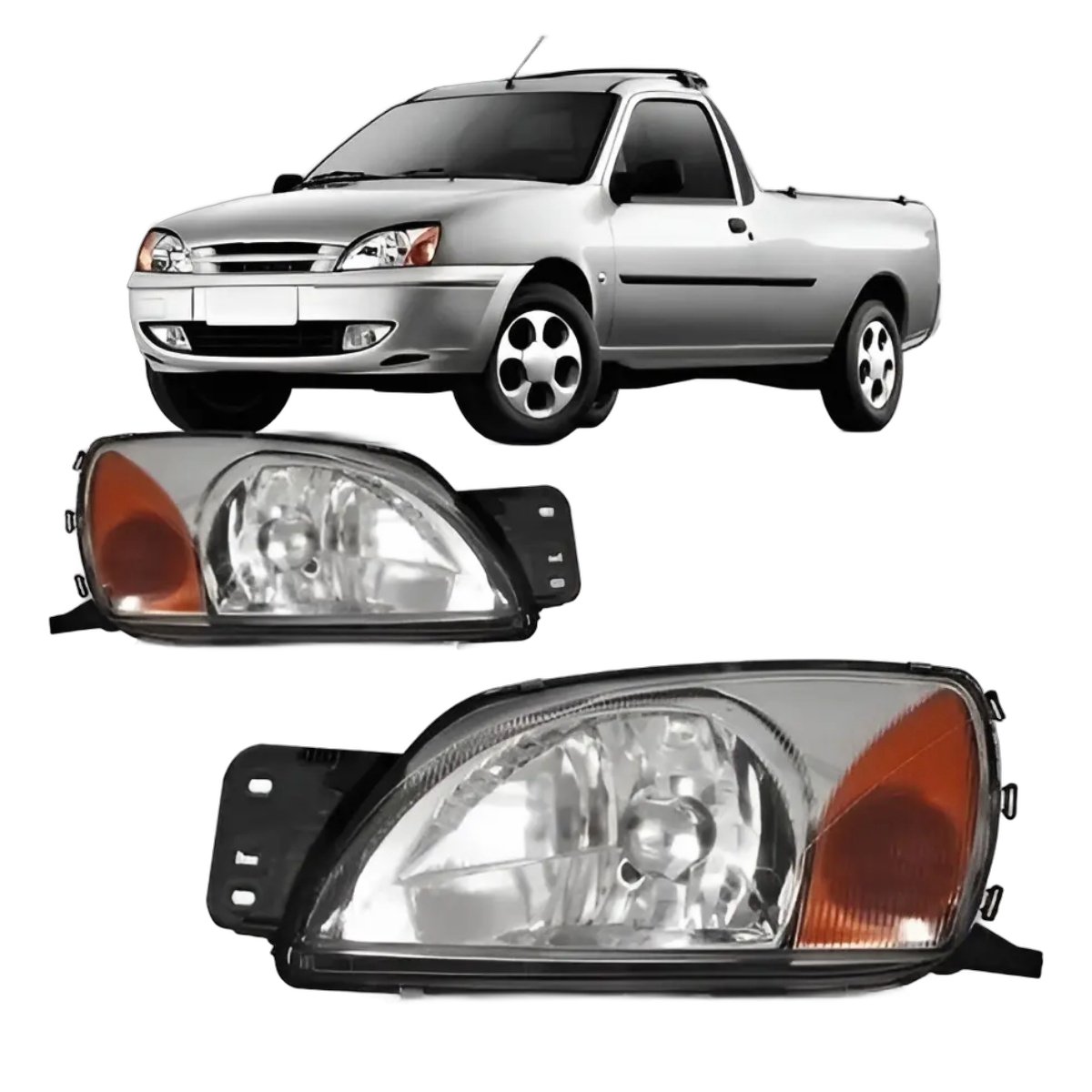 Par Farol Fiesta Courier 2000/2013 Ambos Lados