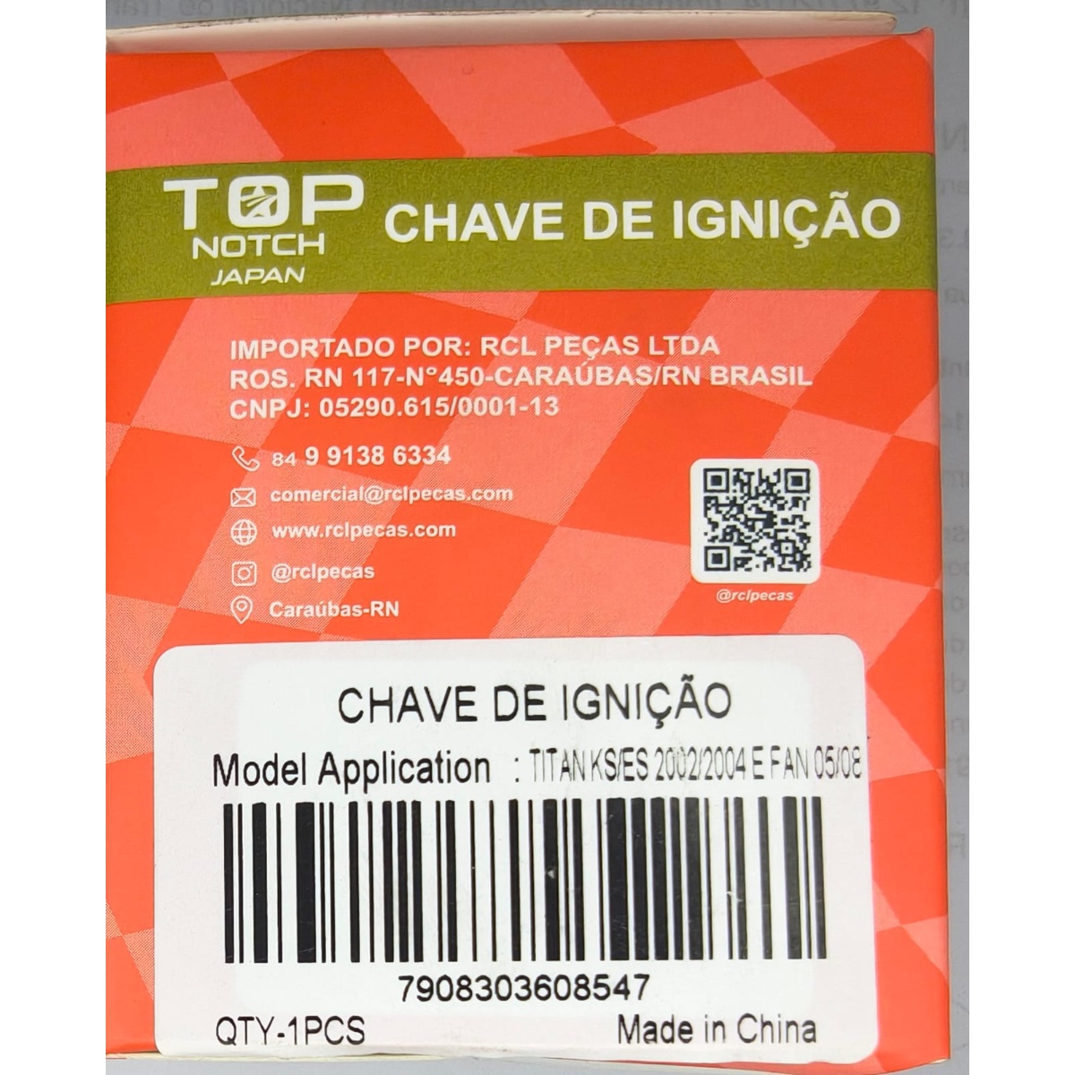 Chave Ignição Titan2008/Fan 125