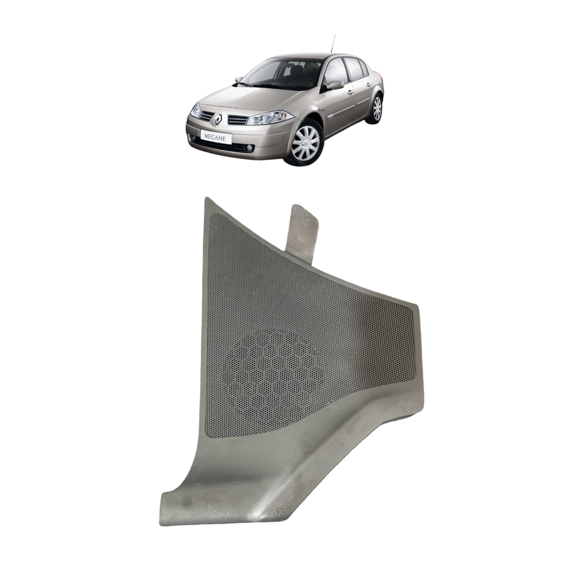 Tela Alto Falante Motorista Renault Megane 2008 2013 Origina Cinza - Imagem 3