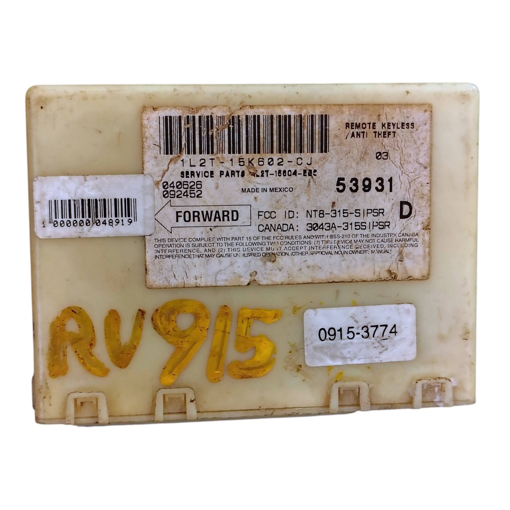Modulo Central Alarme Trava Ranger 99 A 08 1L2T15K602CJ