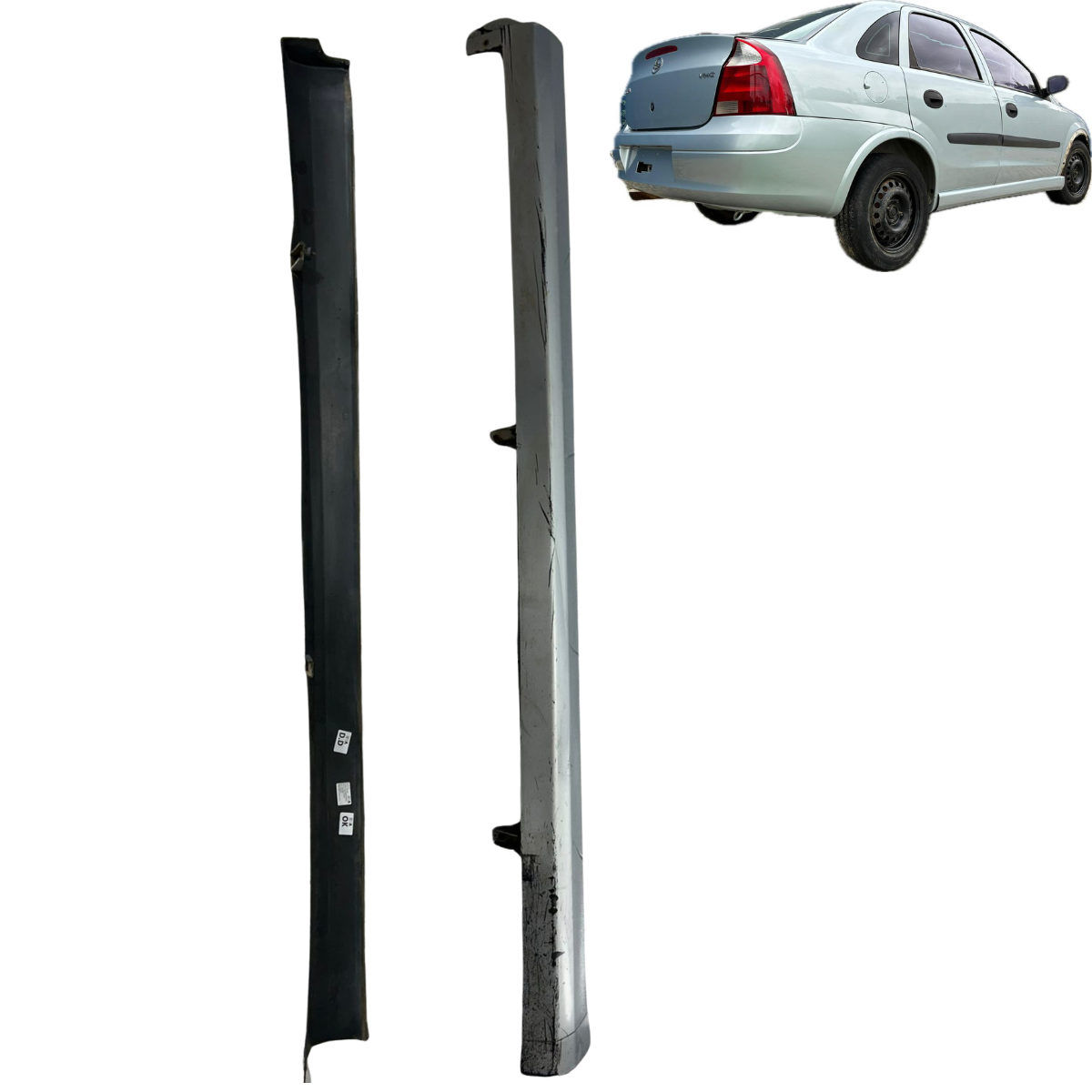 Spoiler Moldura Lateral Direito Original Gm Corsa 93365227 Prata - Imagem 1