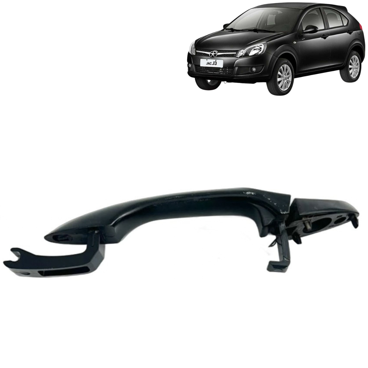 Maçaneta Externa Dianteira Esquerda Jac J3 2010 A 2015 Preto