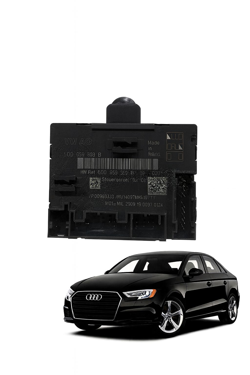 Módulo Trava Porta Audi A3 Dianteiro Esquerdo 5Q0959393B - Imagem 1