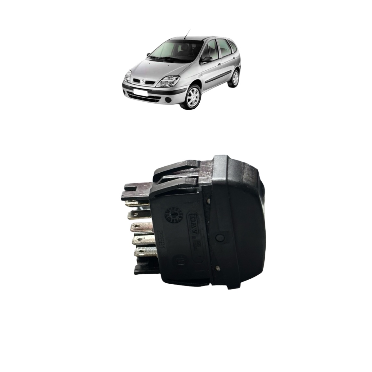Botão  Eletrico Dian/trás Direito Citroen Xsara Picasso 2000 - Imagem 2
