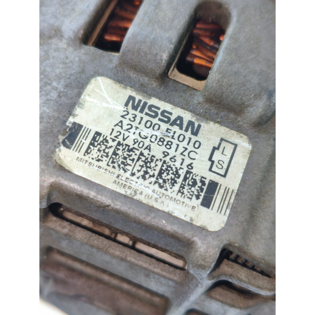 Alternador Nissan Livina Tiida 23100El010 A2Tg0881Zc 12V 90A - Imagem 6