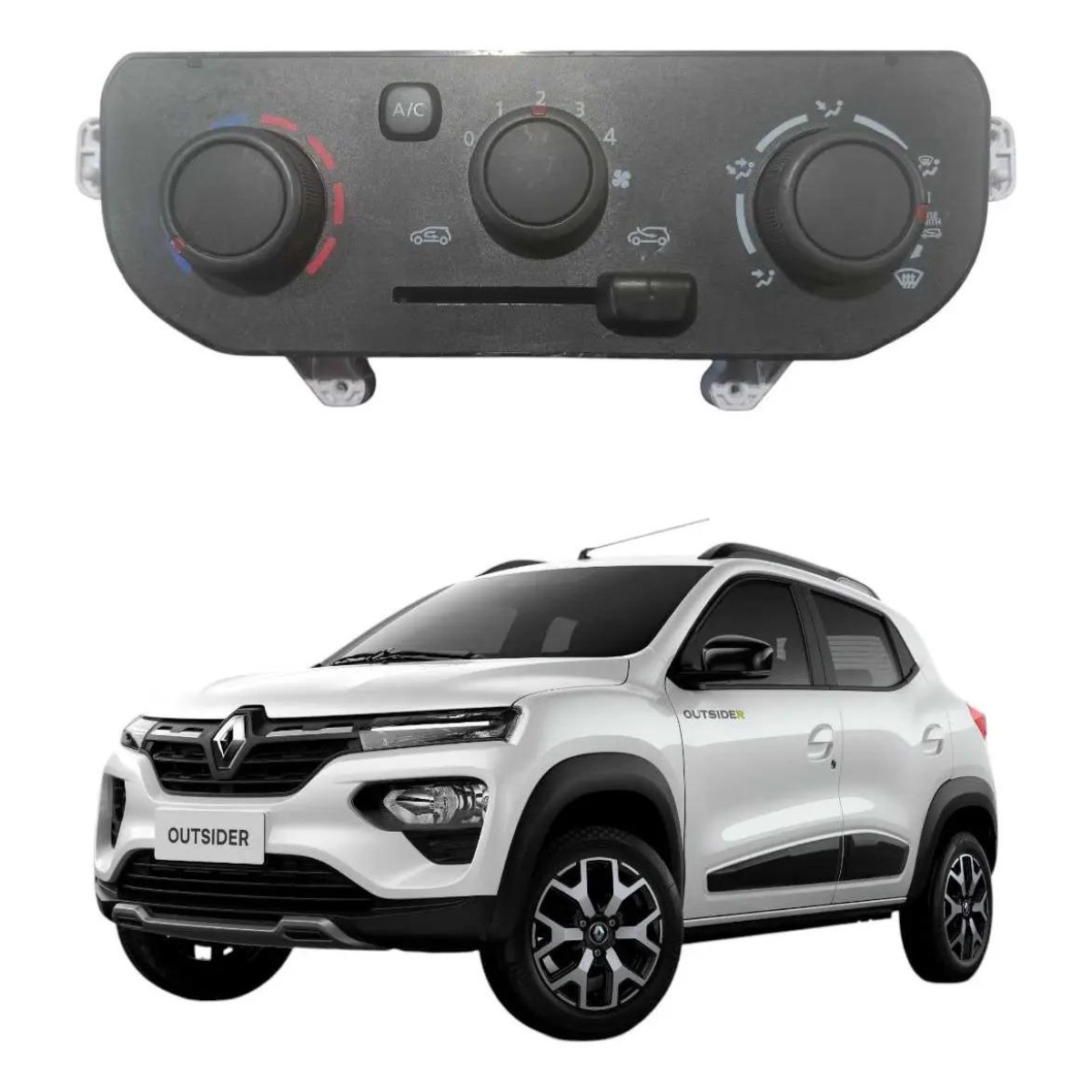 Comando de Ar Renault Kwid 2018 Original - Imagem 1