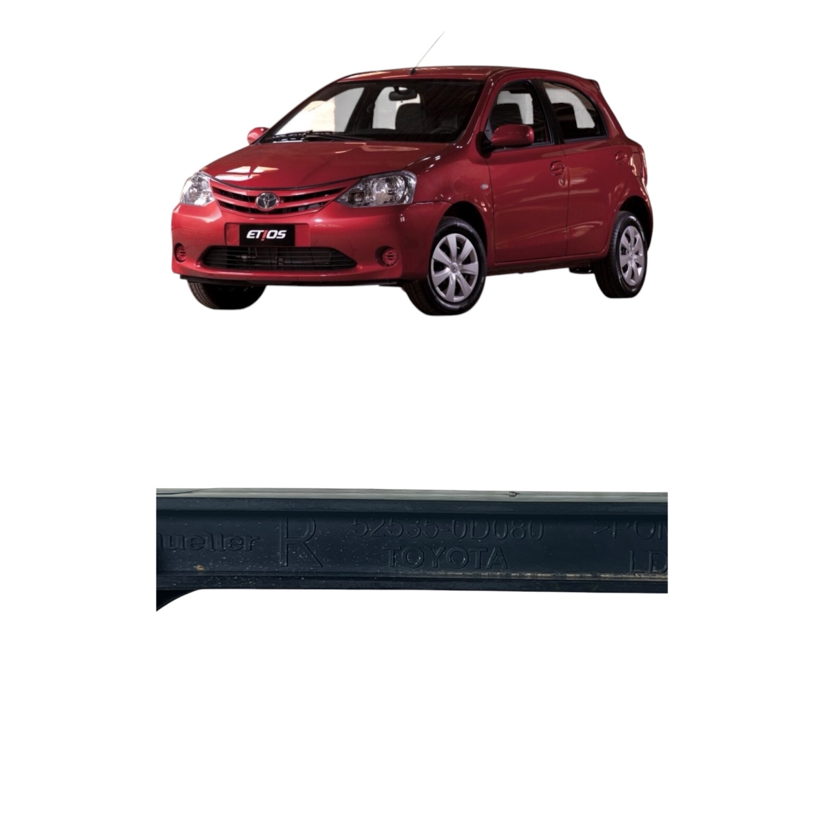 Guia Parachoque dianteiro direito Toyota Etios 2013/2020 - Imagem 4
