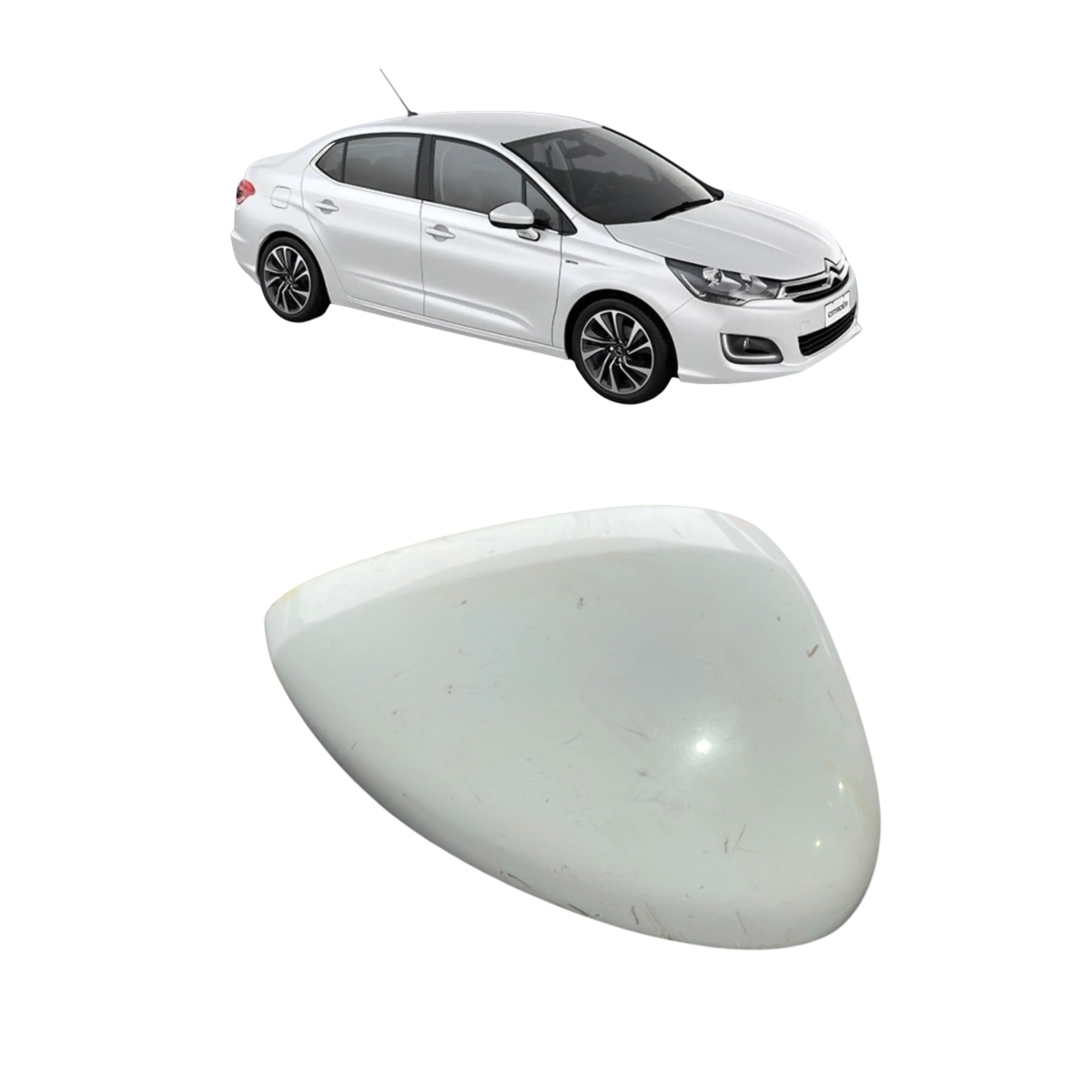 Capa Retrovisor lado direito Citroën c4 longe