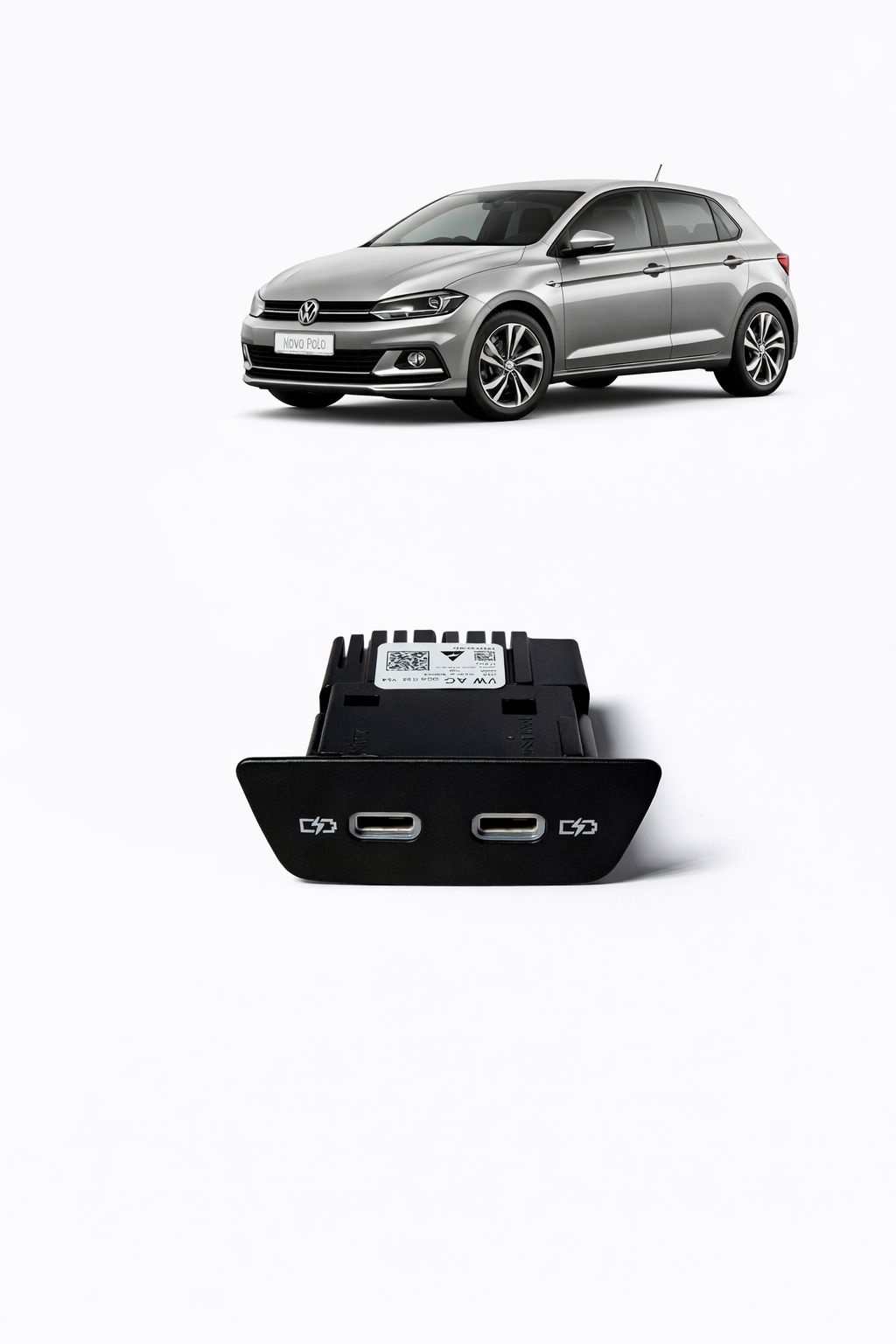 Botão Entrada USB-C Console Traseiro VW Nivus/Polo 2G6035954 - Imagem 1
