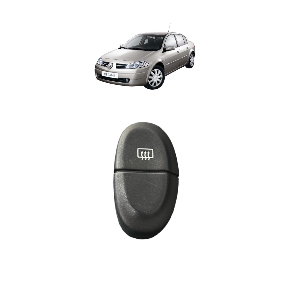 Botão Desembaçador Renault Megane 1999/2008 Original - Imagem 1