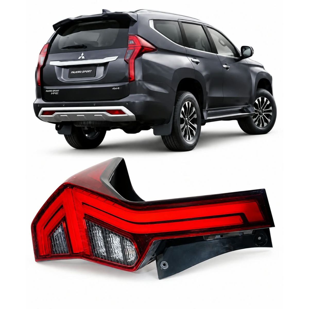 Lanterna Traseira Direita Mitsubishi Pajero Sport 2021 Direito/passageiro Vermelho