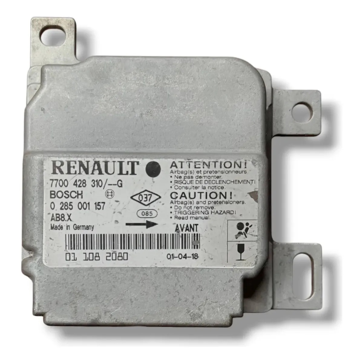 Modulo Central De Airbag Clio Scenic 2000 A 2007 0285001157