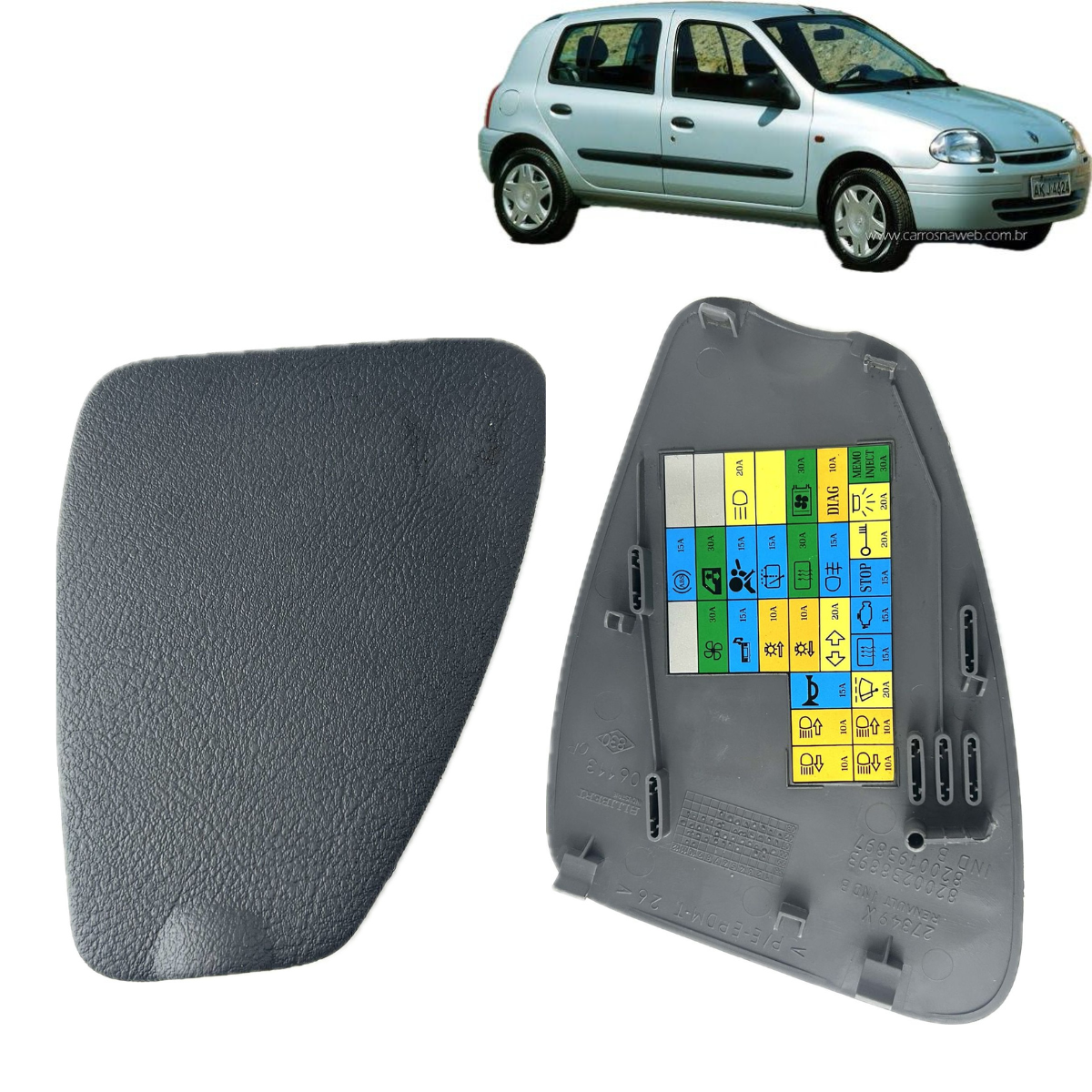 Tampa Caixa Fusíveis Renault Clio RN 1.0 16V 2002 2003 - Imagem 1