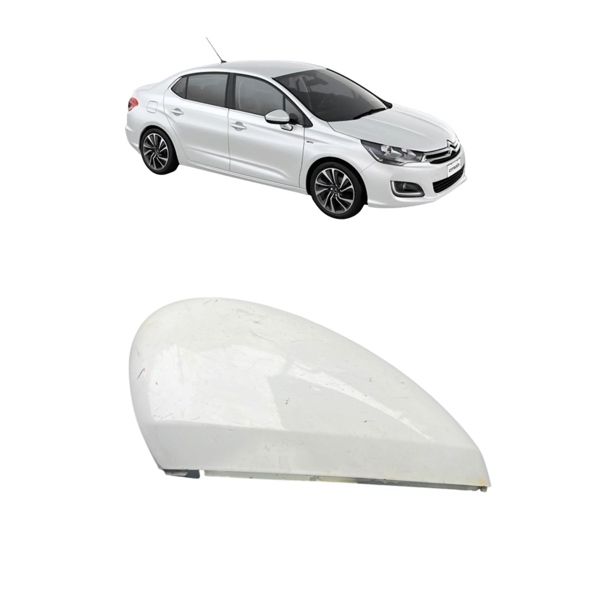 Capa Retrovisor lado direito Citroën c4 longe - Imagem 1