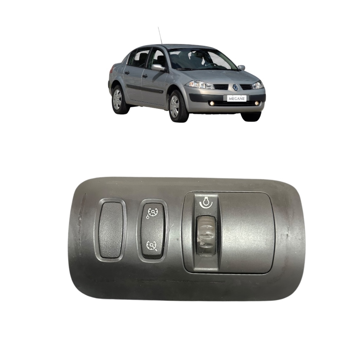 Comando Botão Regulagem De Farol Renault Megane 2008 A 2012 - Imagem 1