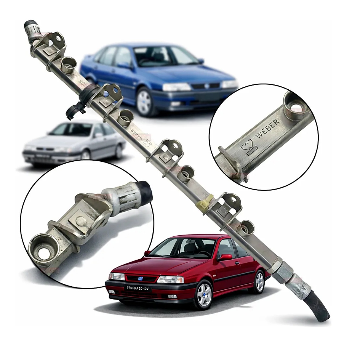 Flauta Bico Injetor Fiat Tempra 2.0 16V 93/97 Weber Tb108