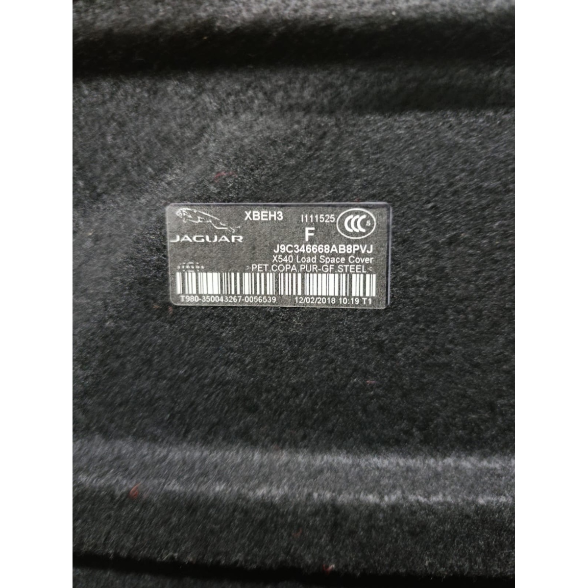 Tampao Bagagito Porta Malas Original Jaguar E-pace 2018 Preto - Imagem 7