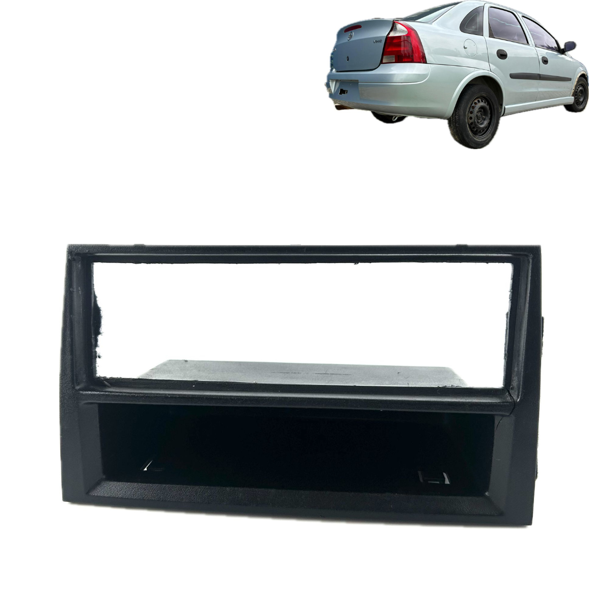 Moldura Rádio 1 Din Com Porta Objetos Corsa Sedan 2004 - Imagem 1