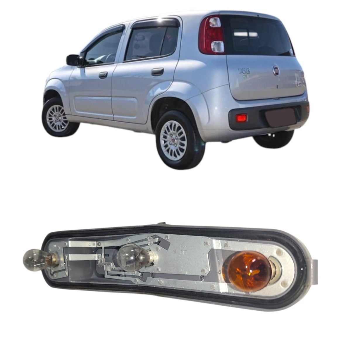 Circuito Soquete Esq Lanterna Traseira Fiat Uno 2010 A 2016 - Imagem 1