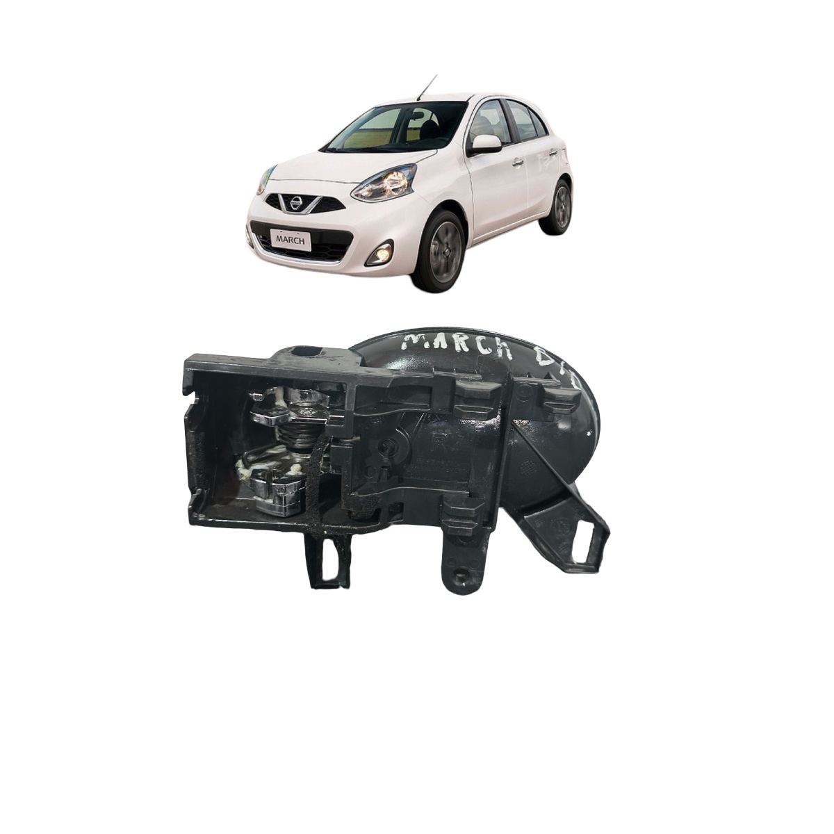 Maçaneta Porta Dianteira Direita Nissan March/Versa 2016 - Imagem 2