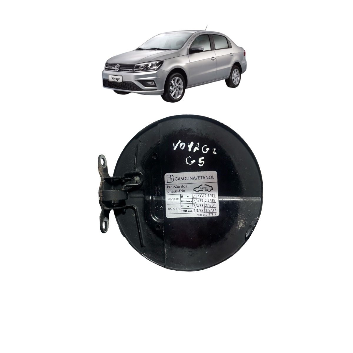 Tampa Portinhola Combus Vw Voyage Gol G5 2009 2014 5u0010771 - Imagem 2