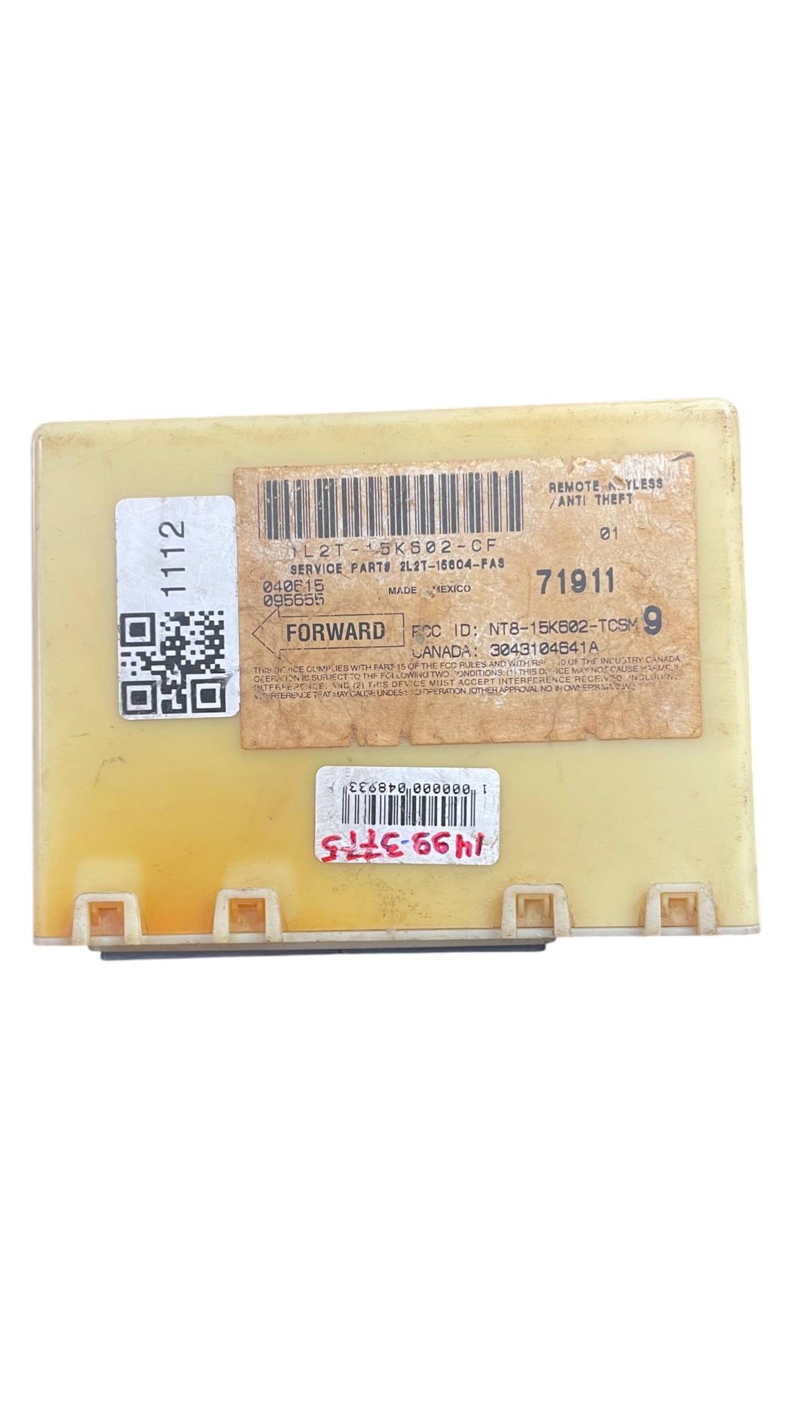 Módulo Alarme Antifurto Ford Ranger 98-05 1L2T15K602CF