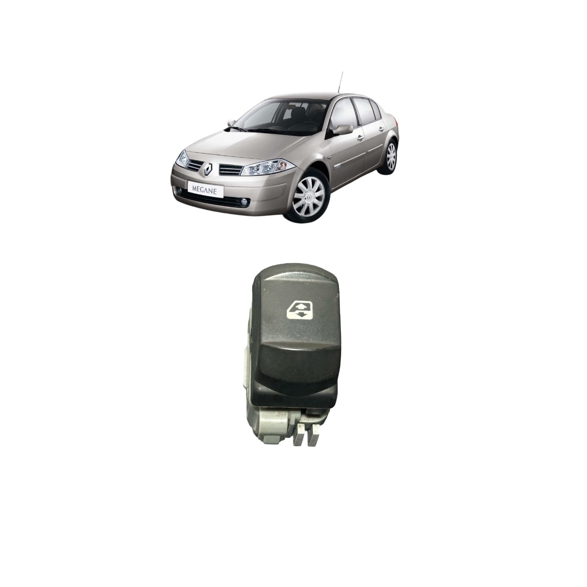 Botão Vidro Dinat Direita Renault Megane 2007/2013 28082 - Imagem 1