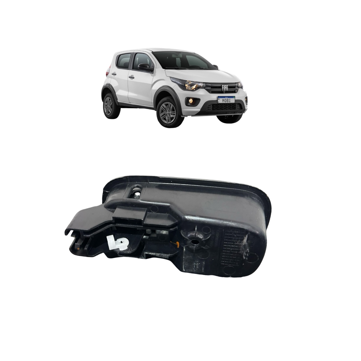 Maçaneta Interna Lado Direito Fiat Mobi 2019 100180497 Preto - Imagem 3