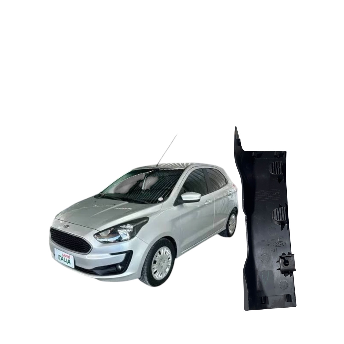 Moldura Soleira Traseira Direita Ford Ka 18-2021 E3b5a13244 Preto - Imagem 2